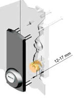 Protezioni per serrature da serranda con cilindro tondo senza maniglia PREFER, FASEM, ISEO 