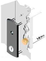 Protezioni per serrature da serranda con cilindro tondo e maniglia: