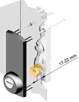 Protezioni per serrature da serranda con cilindro tondo senza maniglia PREFER, FASEM, ISEO 