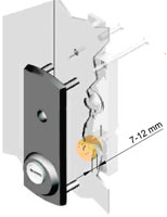 Protezioni per serrature da serranda con cilindro tondo senza maniglia PREFER, FASEM, ISEO 
