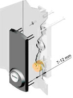 Protezioni per serrature da serranda con cilindro tondo e maniglia: