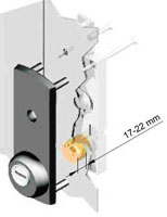 Protezioni per serrature da serranda con cilindro tondo e maniglia: