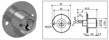 Serrature per cassettiere e armadi PREFER