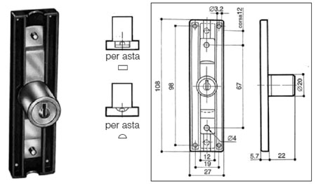 Serrature per cassettiere e armadi PREFER
