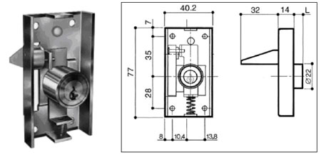 Serrature per cassettiere e armadi PREFER
