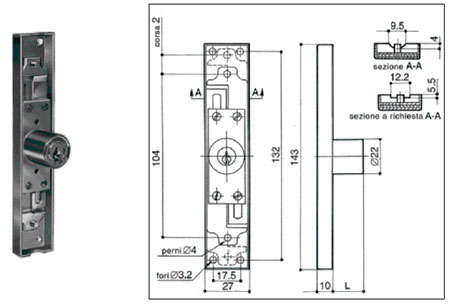 Serrature per cassettiere e armadi PREFER