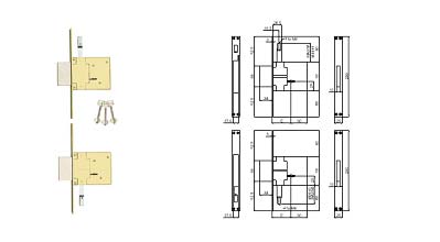 Serrature da infilare  SAB serie  462/2/MB/S
