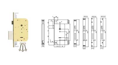 Serrature da infilare  SAB serie 600/3