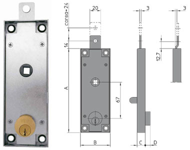 Serrature per porte basculanti VIRO